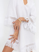 Load image into Gallery viewer, Fringe White Tunic
